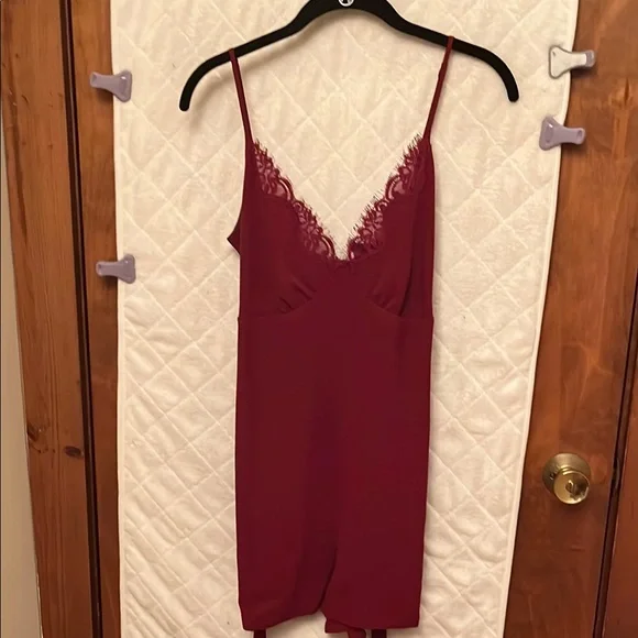BCBG Maxazria Burgundy Jackie Romper - Picture 3 of 10